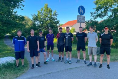 Mitglieder der Fakultät 1 beim Semesterabschlussjoggen 2025