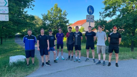 Mitglieder der Fakultät 1 beim Semesterabschlussjoggen 2025